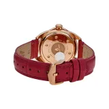 Белый циферблат, розовое золото, розовый кожаный ремешок