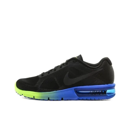 Nike Air Max Sequent Амортизация Низкий Топ Беговые Кроссовки Мужские Черные