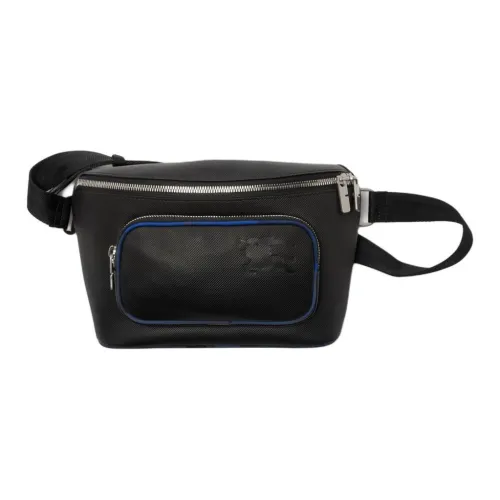 Burberry Телячья кожа Бананка Сумка через плечо Мужская Черная