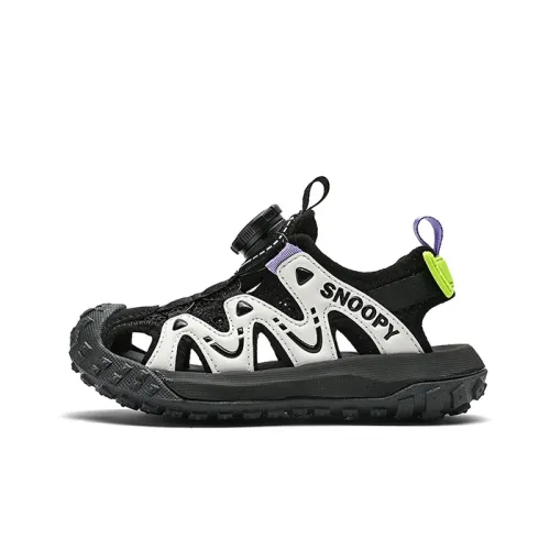 SNOOPY Explorer Slip-resistant Anti-KICK Abrasion-resistant Breathable Support Low Top Children's Sandals Black Children's