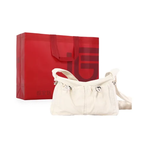 Dubaolu Ткань Сумка через плечо Сумка на плечо Средняя Женская Белая Черная