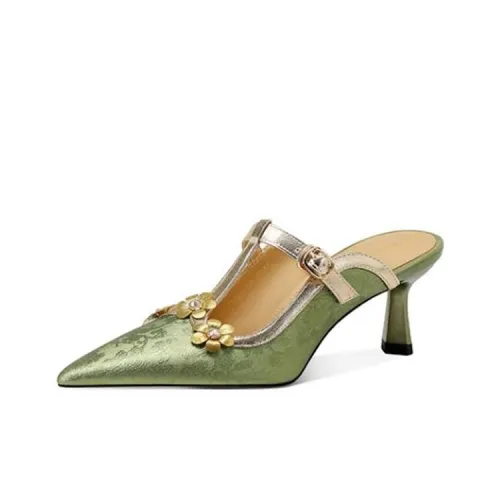 JESSICA SOPHIA Стразы Устойчивые к истиранию Домашние тапочки Женские