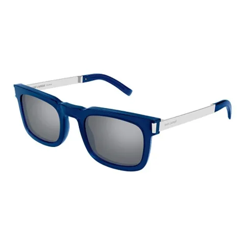 SAINT LAURENT Квадратные солнцезащитные очки унисекс синий