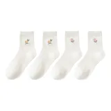 4 пары (Вышитая версия Loquat X2 + Вышитая версия Маленькие Цветы X2)