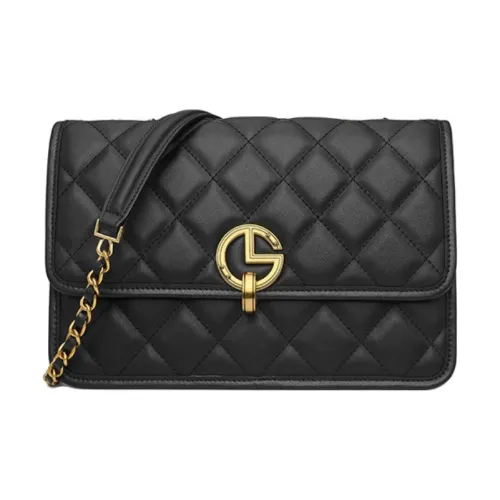 GOLDLION Сумка через плечо из коровьей кожи с синтетической кожей женская черная экрю