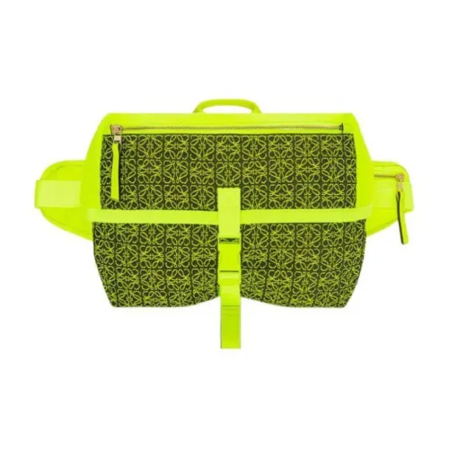 LOEWE Жаккард Холщовая Сумка Сумка через плечо Мужская Неоново-желтый Темно-морской Синий