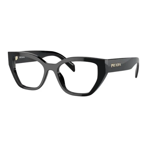 PRADA Acetate Square Оправы для очков Мужской Черный