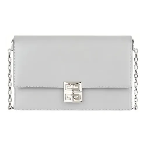 GIVENCHY 4G Коробка Гладкая коровья кожа Цепочка Сумка через плечо Средний Женские Облачный серый