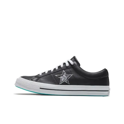 Конверс One Star Series Graffiti Star Low Top Canvas Shoes Unisex Black White