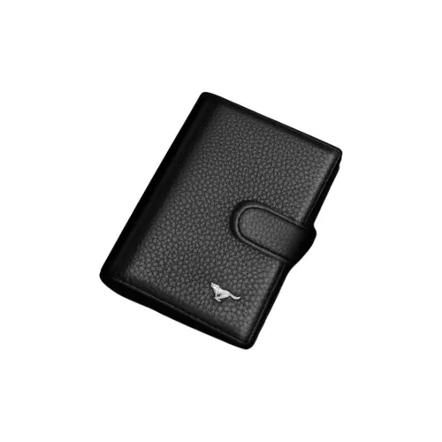 SEPTWOLVES Коровья кожа Держатель для карт Мужской Кофе Черный