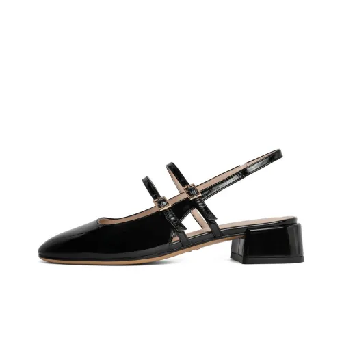 Белль Квадратный Каблук Туфли Мэри Джейн Женские