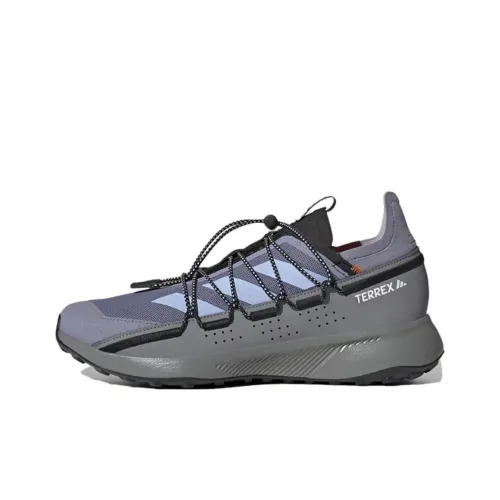 Adidas VOYAGER 21 Противоскользящий Устойчивый к износу Легкий Низкий Топ Походная обувь Мужская Серый Фиолетовый