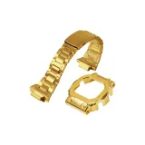 Золотые ботинки, стальной чехол + золотой стальной браслет, набор одежды