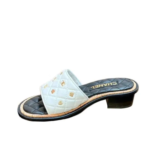 CHANEL Rubber Slide Тапочки Женские Белые