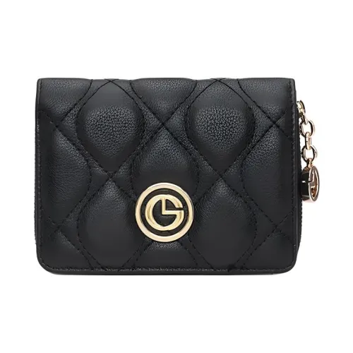 GOLDLION Кошелек из коровьей кожи женский черный