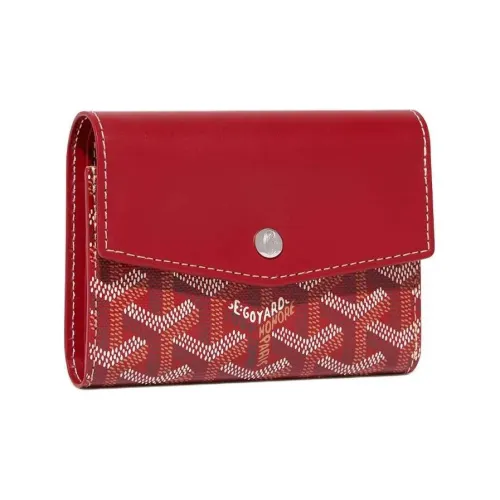 GOYARD Холст Телячья кожа Кошелек Унисекс Красный