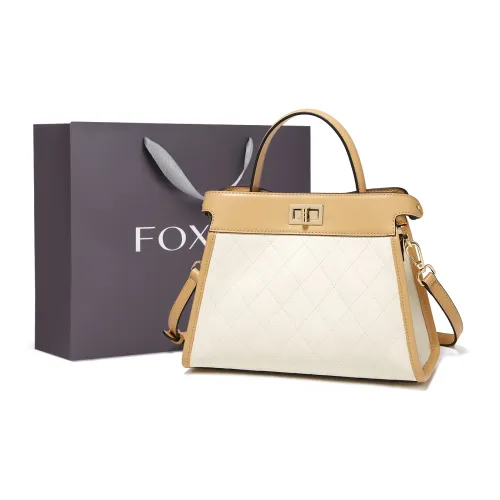 FOXER Коровья кожа Сумка через плечо для повседневного использования Женская Белый Черный