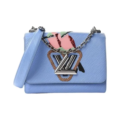 LOUIS VUITTON Сумка через плечо из кожи EPI и телячьей кожи женская синяя