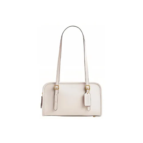 COACH Swing Zip Кожа Плечевая сумка Сумка Сумка через плечо Женская Белая