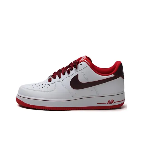 Nike Air Force 1 Амортизация Износостойкие Низкие Кроссовки для Скейтбординга Мужские Красные Белые