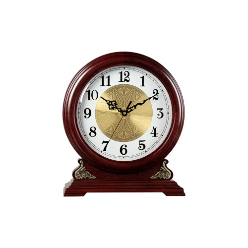 HENSE Кварцевый механизм настольные часы из массива дерева унисекс золотой циферблат модель HD208