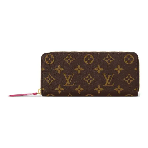 LOUIS VUITTON CLÉMENCE Кошелек из коровьей кожи женский коричневый