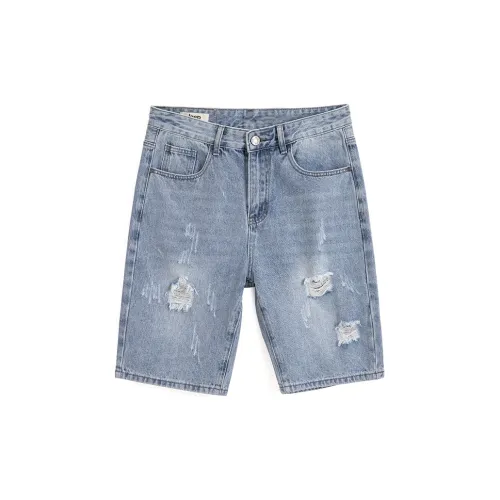 JEEP Blue Men's Denim Shorts JEEP Синий Мужские Джинсовые Шорты
