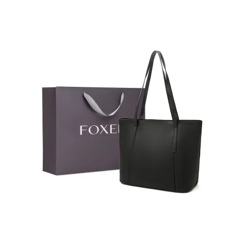 FOXER Сумка из коровьей кожи сумка-тоут сумка через плечо большая женская черная