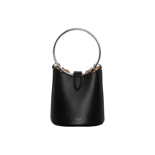 Alaia Телячья кожа Ведрообразная сумка Средний размер Женская Черная