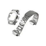 Серебряный стальной чехол + серебряный стальной браслет, набор одежды