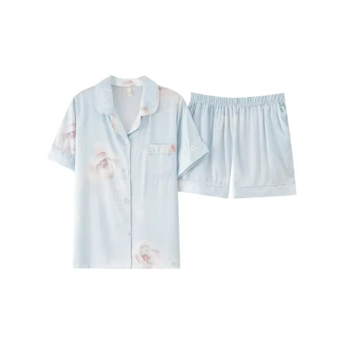 The Story Of The Flower Season Пижамный комплект женский светло-синий