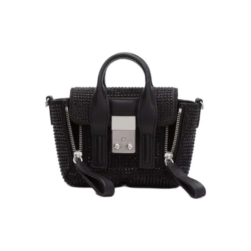 3,1 Phillip Lim Pashli Полиэстер с коровьей кожей отделка сумка через плечо сумка через плечо сумка Нано женская черная