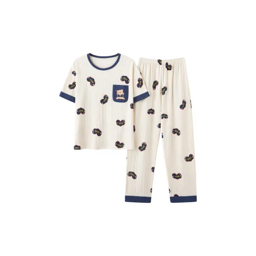 Mulong Family Пижамный комплект Женский Абрикос