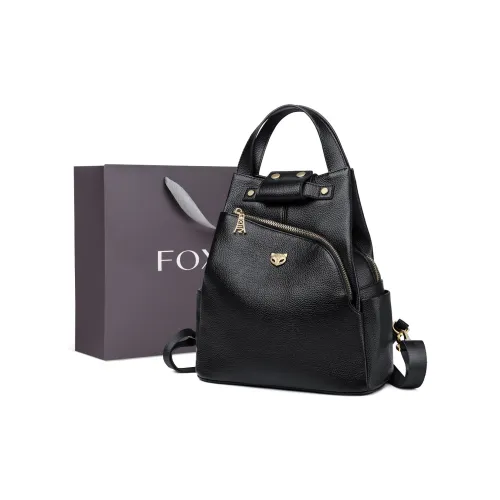 FOXER Сумка для путешествий из коровьей кожи среднего размера женская черная