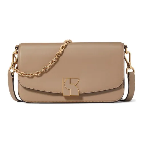 Kate Spade Smooth Leather Bag Shoulder Bag Medium Women's Taupe