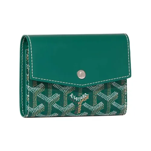 GOYARD Холст Телячья кожа Кошелек Унисекс Зеленый