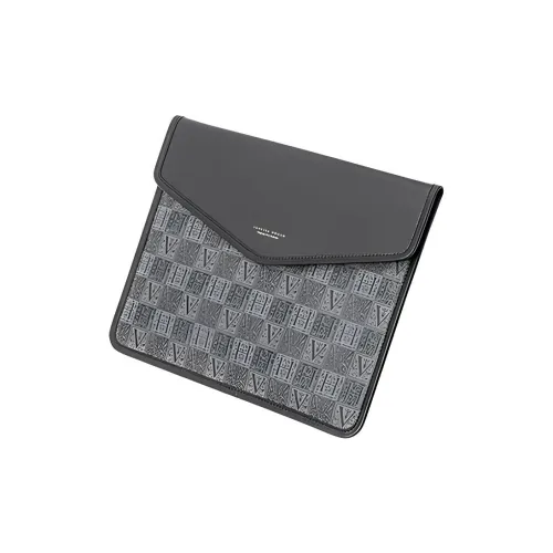 VANESSA HOGAN MONOGRAM LEATHER Планшет Подошва Хранение Сумка Защитный Чехол Клатч Средний Унисекс Черный