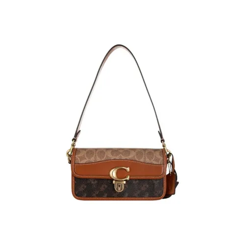 COACH Сумка через плечо из искусственной кожи маленькая сумка для женщин коричневый цвет