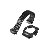 Черные ботинки с стальным чехлом + черный стальной браслет, набор одежды