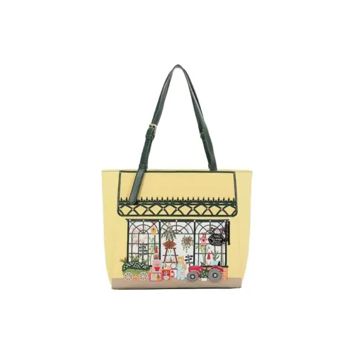 Vendula ПУ (полиуретан) Сумка-тоут Сумка для покупок Сумка через плечо Большая женская Желтая