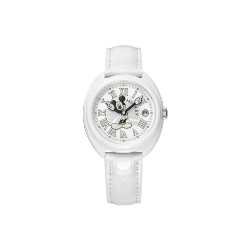 Disney Кварцевый механизм Унисекс Часы Mickey 35 мм Белый