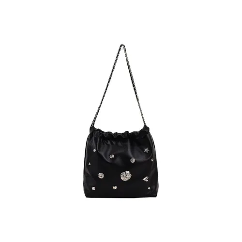 Jade En Plus ПУ (полиуретан) Портативная Сумка через плечо Сумка на плечо Стандартная Женская Черная Белая Серебряная