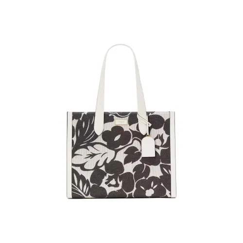 Kate Spade Холст с гладкой кожей Сумка из холста Тоут Сумка Сумка для покупок Сумка на плечо Сумка Женская