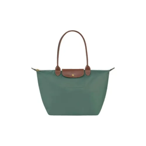 LONGCHAMP Le Pliage Полиамид Холст Пельмени Сумка Сумка через плечо Большая Женская Шалфейно-зеленая