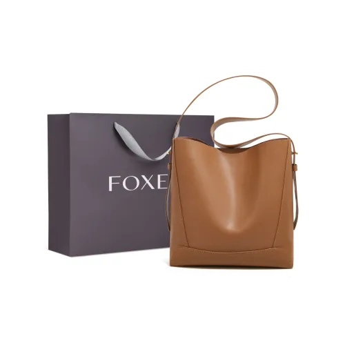 FOXER Синтетическая кожа Портативная Сумка через плечо Сумка на плечо Большая Женская Черная Коричневая