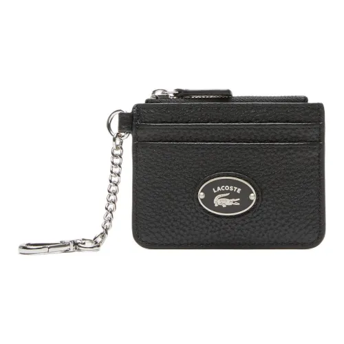 LACOSTE Коровья кожа Держатель для карт Женские Черный