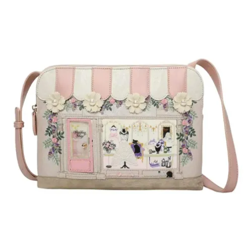 Vendula ПУ (полиуретан) Сумка через плечо Средняя Женская Розовая Многоцветная