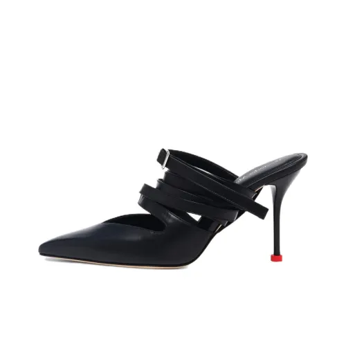 Alexander McQueen Домашние тапочки 9 см Женские Черные