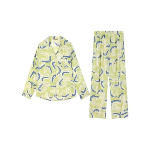 AUTUMNDEER Пижамный комплект Женские Celery Juice