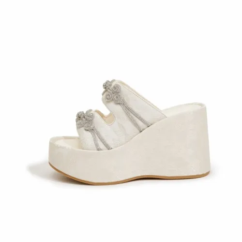 Milan Love Song Вышивка Противоскользящий Устойчивый к истиранию Устойчивый к запахам Тихий Слипоны 10 см Женские